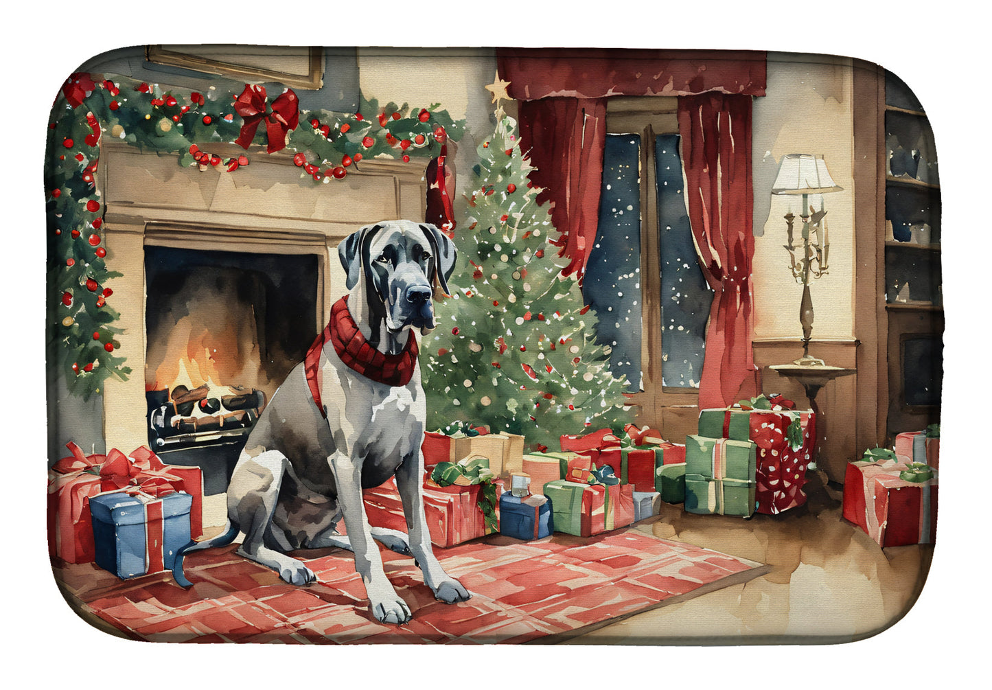 Buy this Great Dane Cozy Christmas Dish Drying Mat