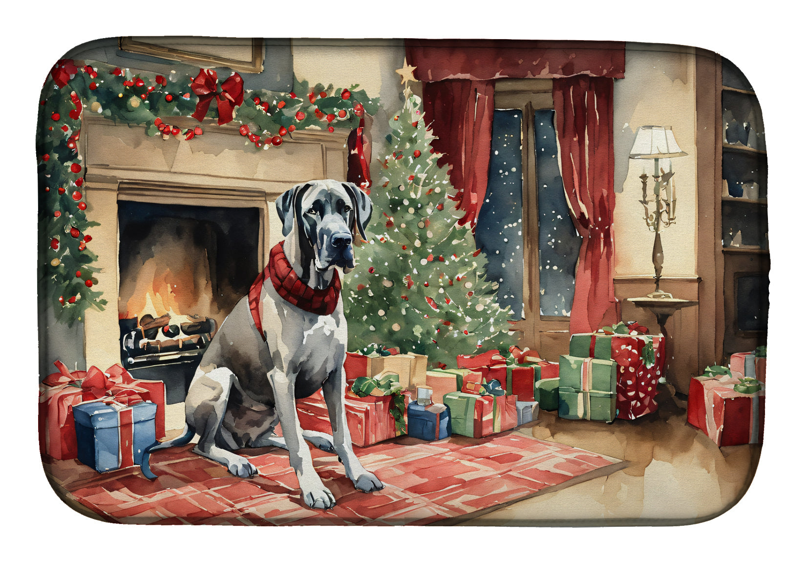 Buy this Great Dane Cozy Christmas Dish Drying Mat