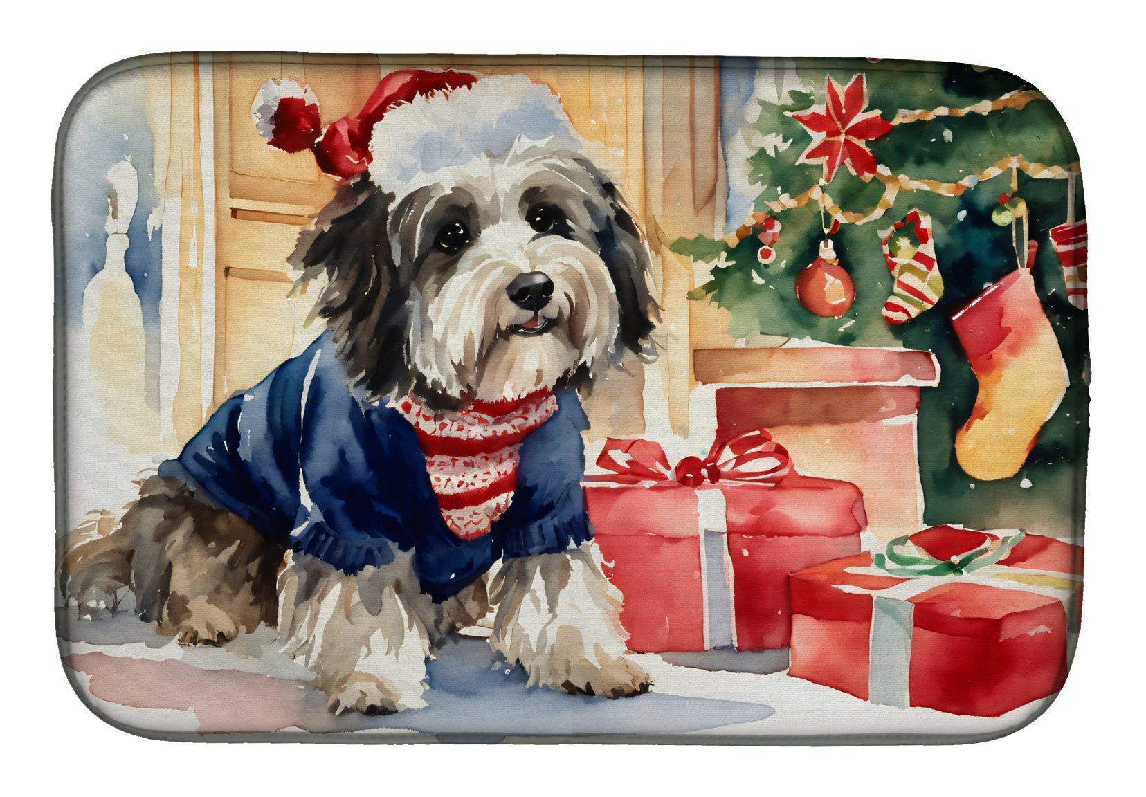 Buy this Havanese Cozy Christmas Dish Drying Mat
