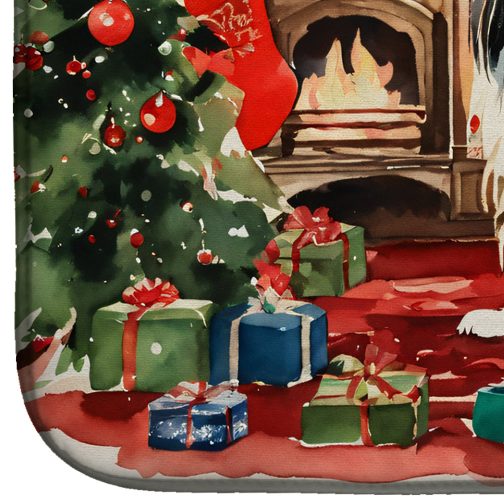 Japanese Chin Cozy Christmas Dish Drying Mat