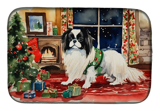 Buy this Japanese Chin Cozy Christmas Dish Drying Mat