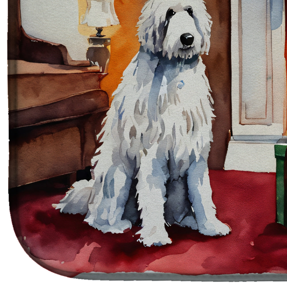 Komondor Cozy Christmas Dish Drying Mat