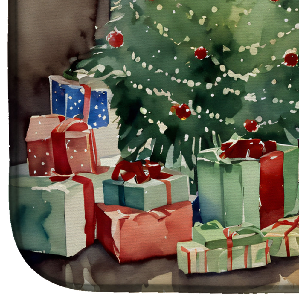 Kuvasz Cozy Christmas Dish Drying Mat