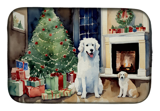 Buy this Kuvasz Cozy Christmas Dish Drying Mat