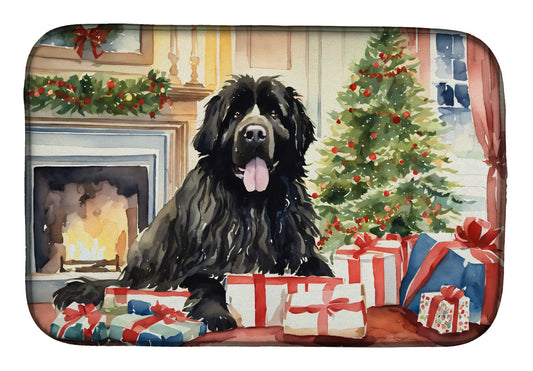 Buy this Newfoundland Cozy Christmas Dish Drying Mat