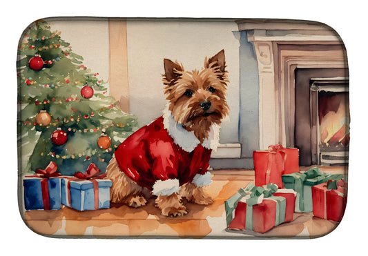 Buy this Norwich Terrier Cozy Christmas Dish Drying Mat