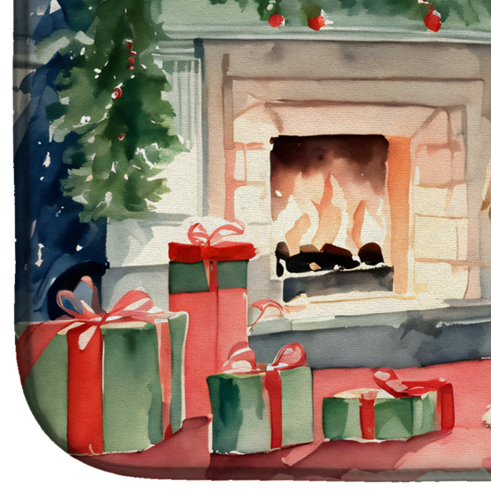 Otterhound Cozy Christmas Dish Drying Mat