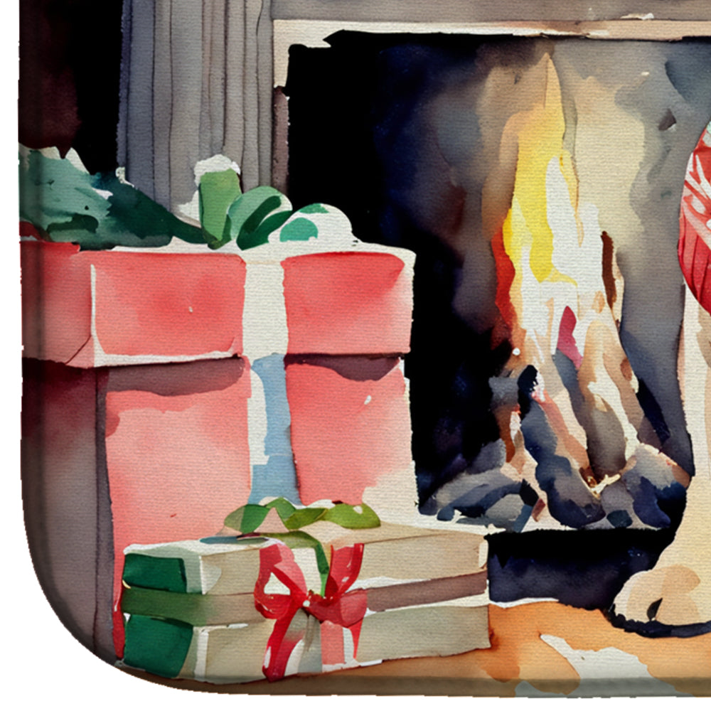 Shar Pei Cozy Christmas Dish Drying Mat