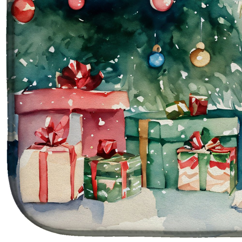 Shih Tzu Cozy Christmas Dish Drying Mat