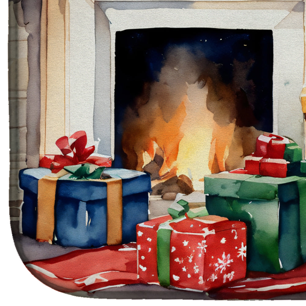 Welsh Springer Spaniel Cozy Christmas Dish Drying Mat