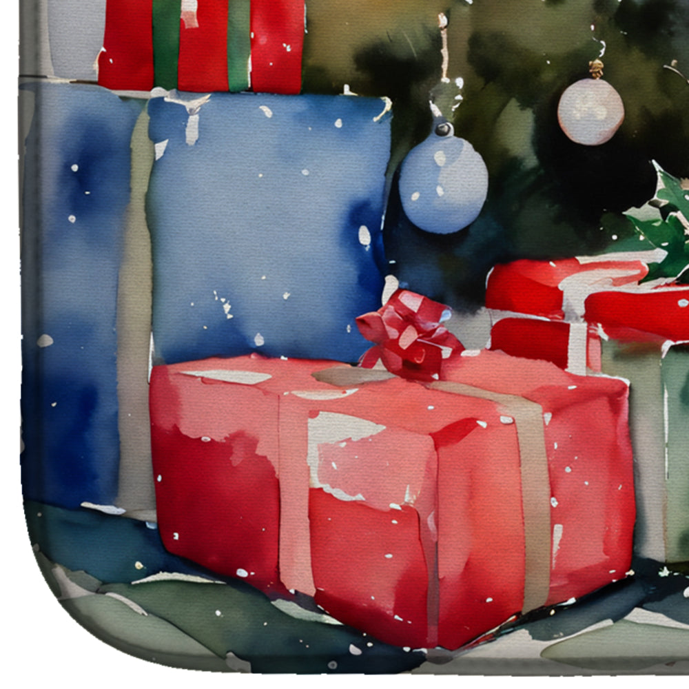 Westie Cozy Christmas Dish Drying Mat