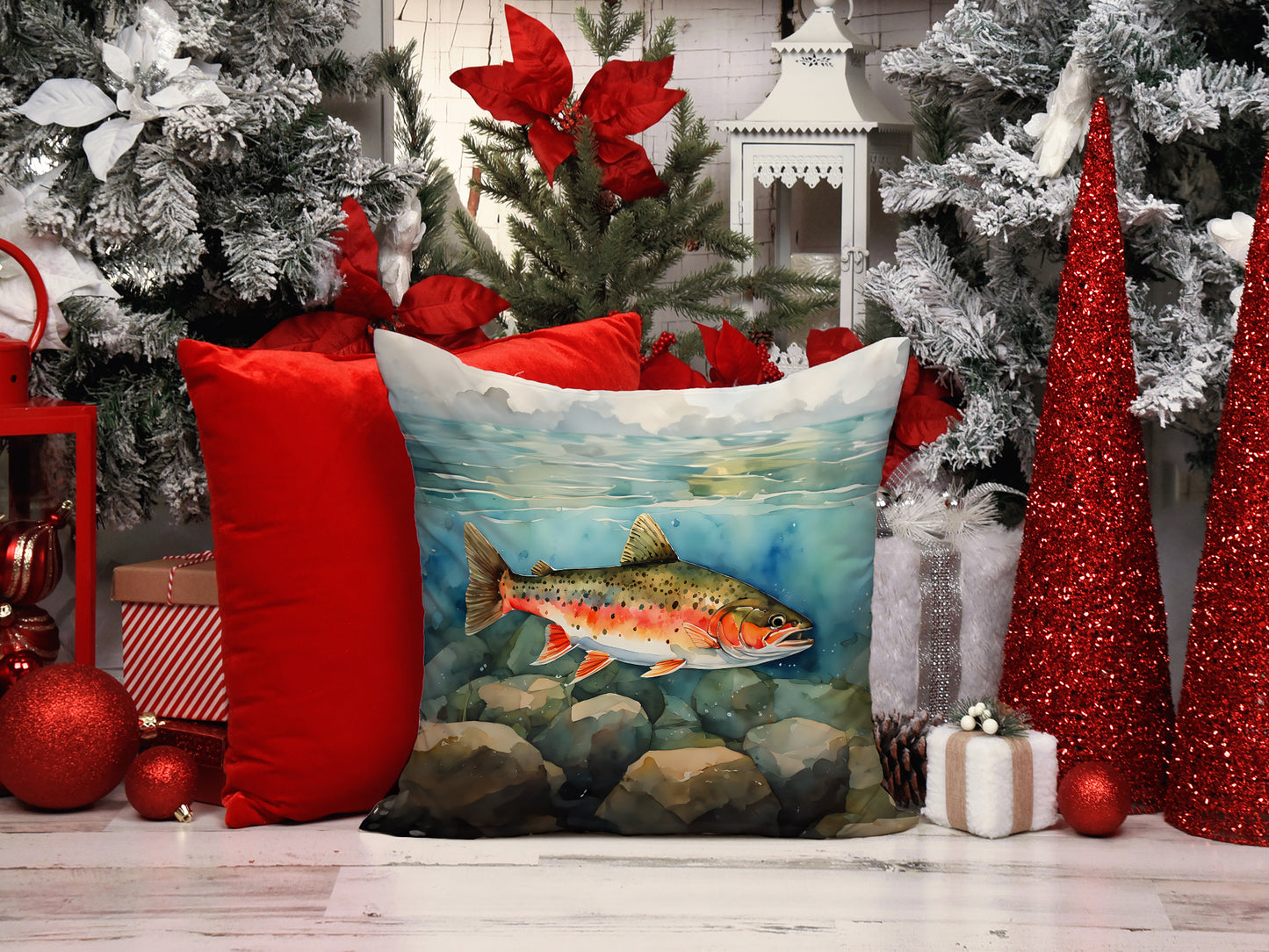 Brook Trout Throw Pillow