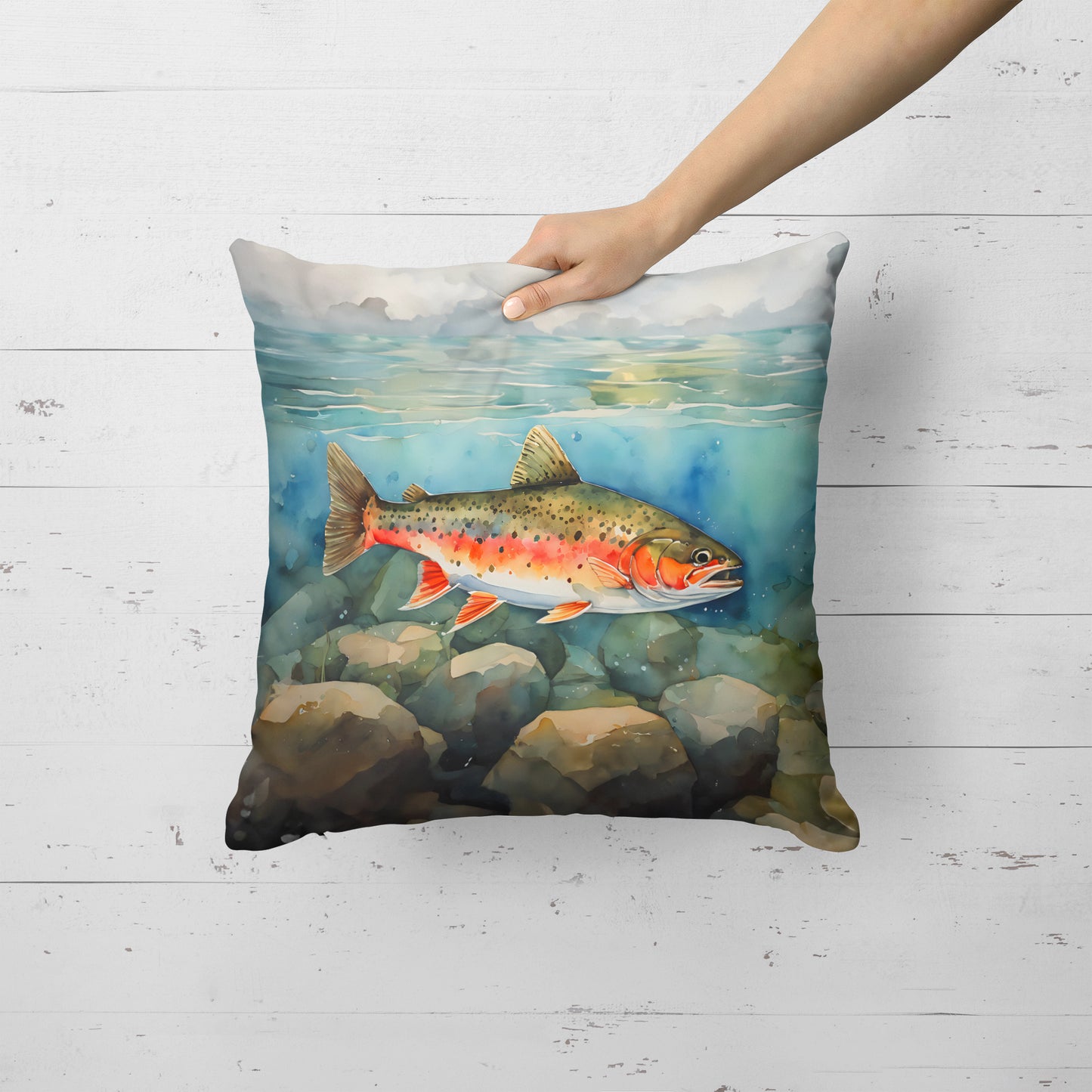 Brook Trout Throw Pillow