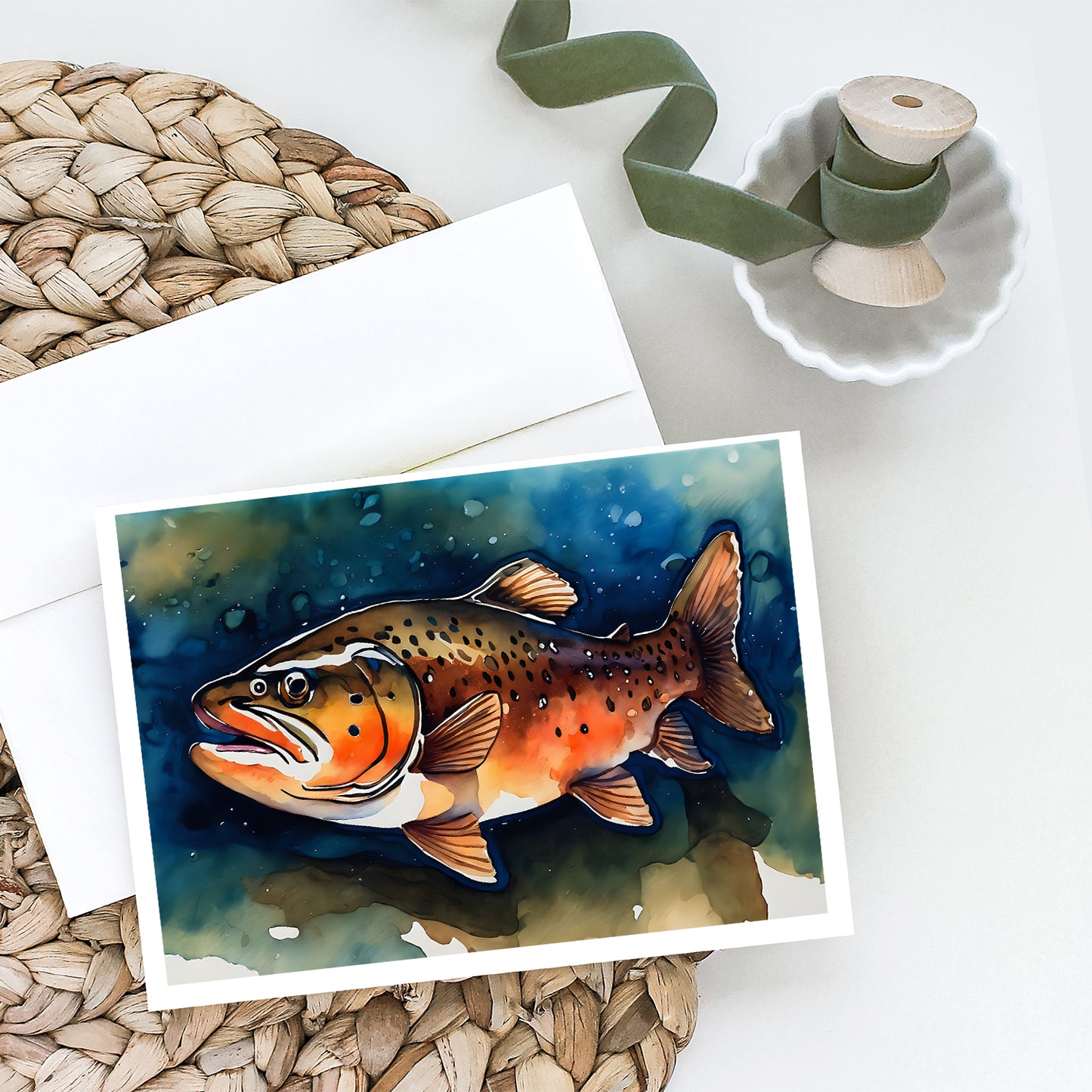 Brown Trout Greeting Cards Pack of 8