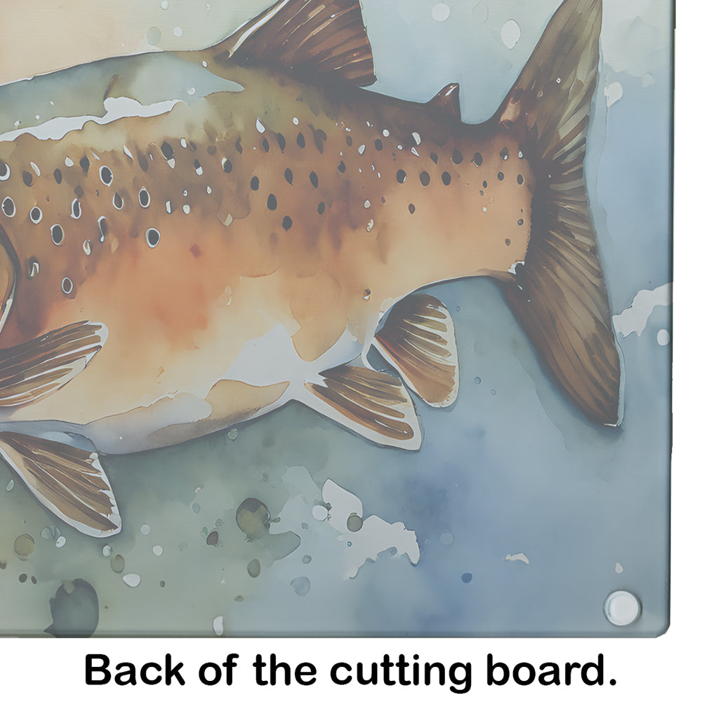 Brown Trout Glass Cutting Board