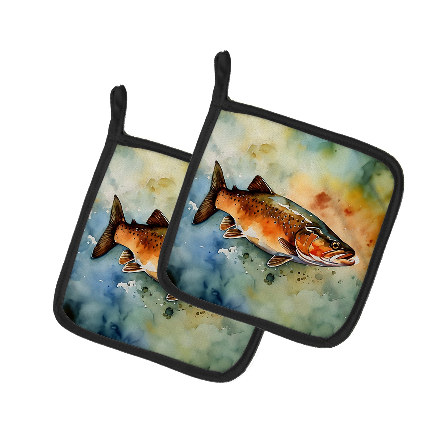 Buy this Brown Trout Pair of Pot Holders