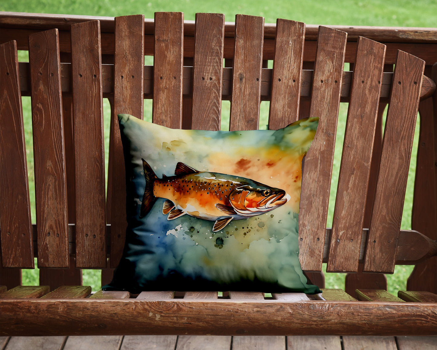 Brown Trout Throw Pillow