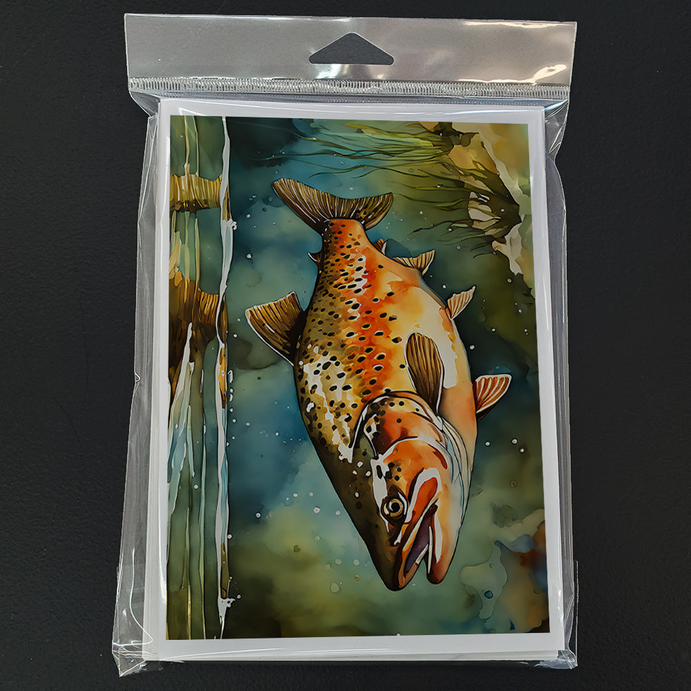 Brown Trout Greeting Cards Pack of 8