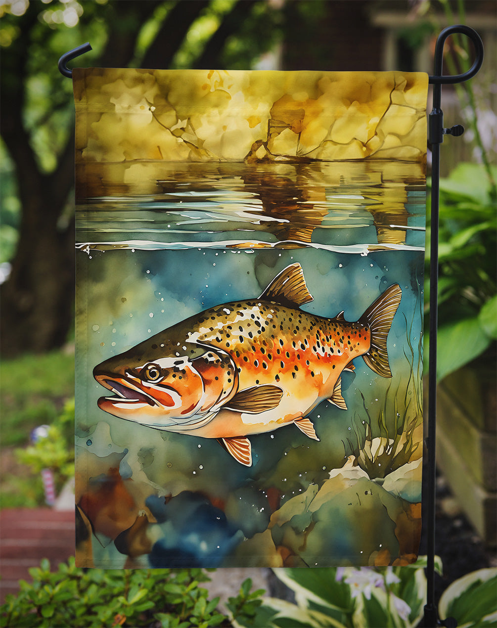 Brown Trout Garden Flag