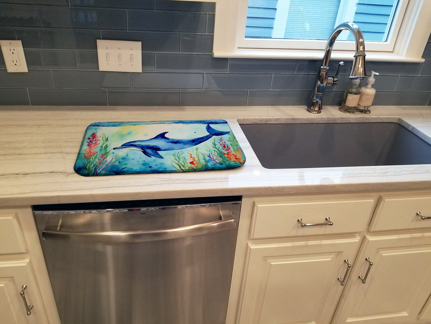 Dolphin Dish Drying Mat