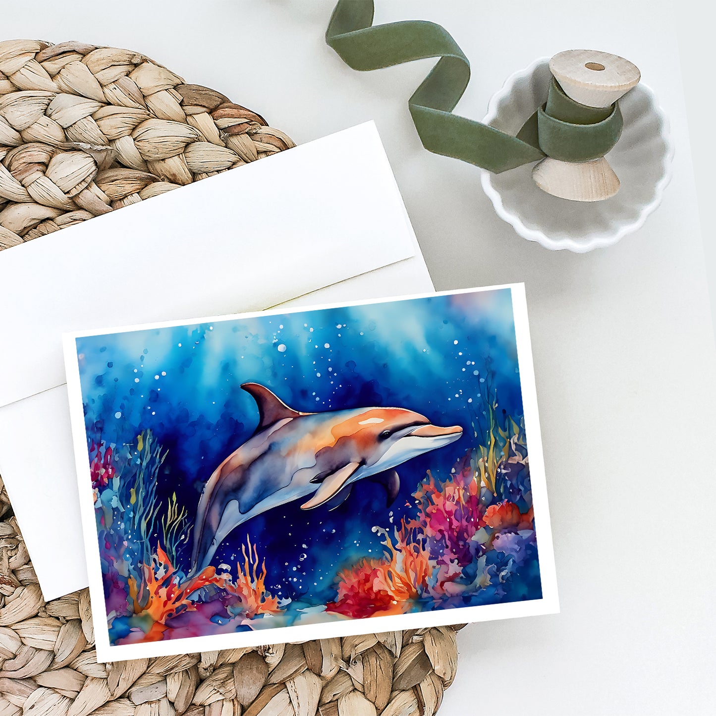 Dolphin Greeting Cards Pack of 8