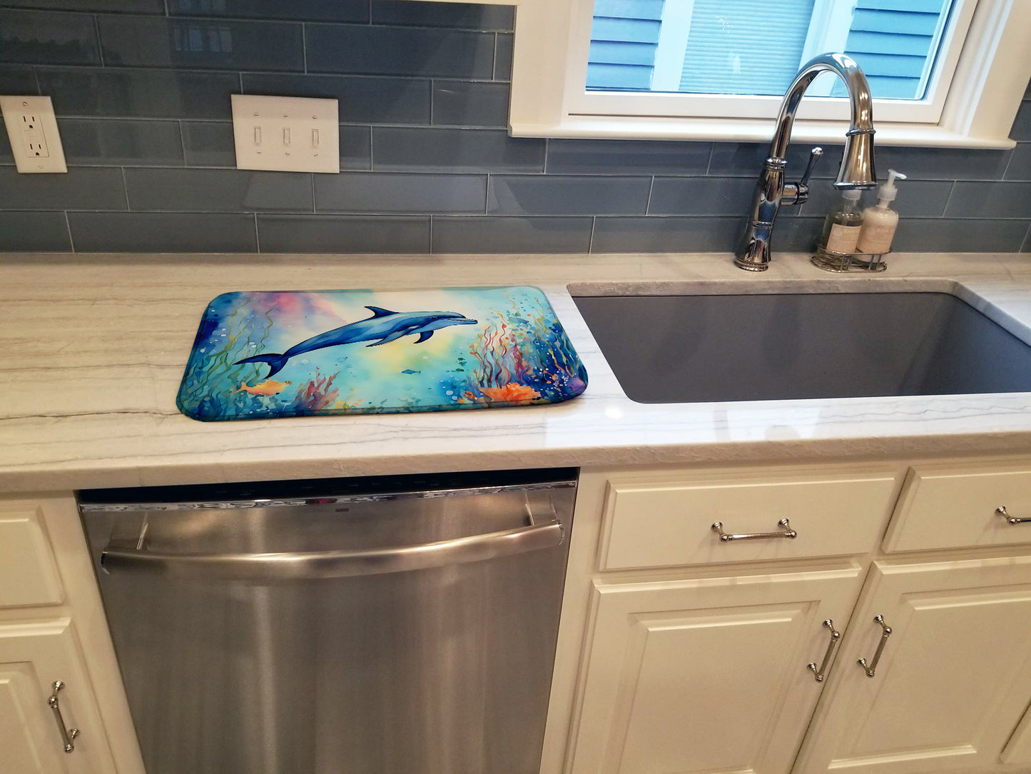 Dolphin Dish Drying Mat