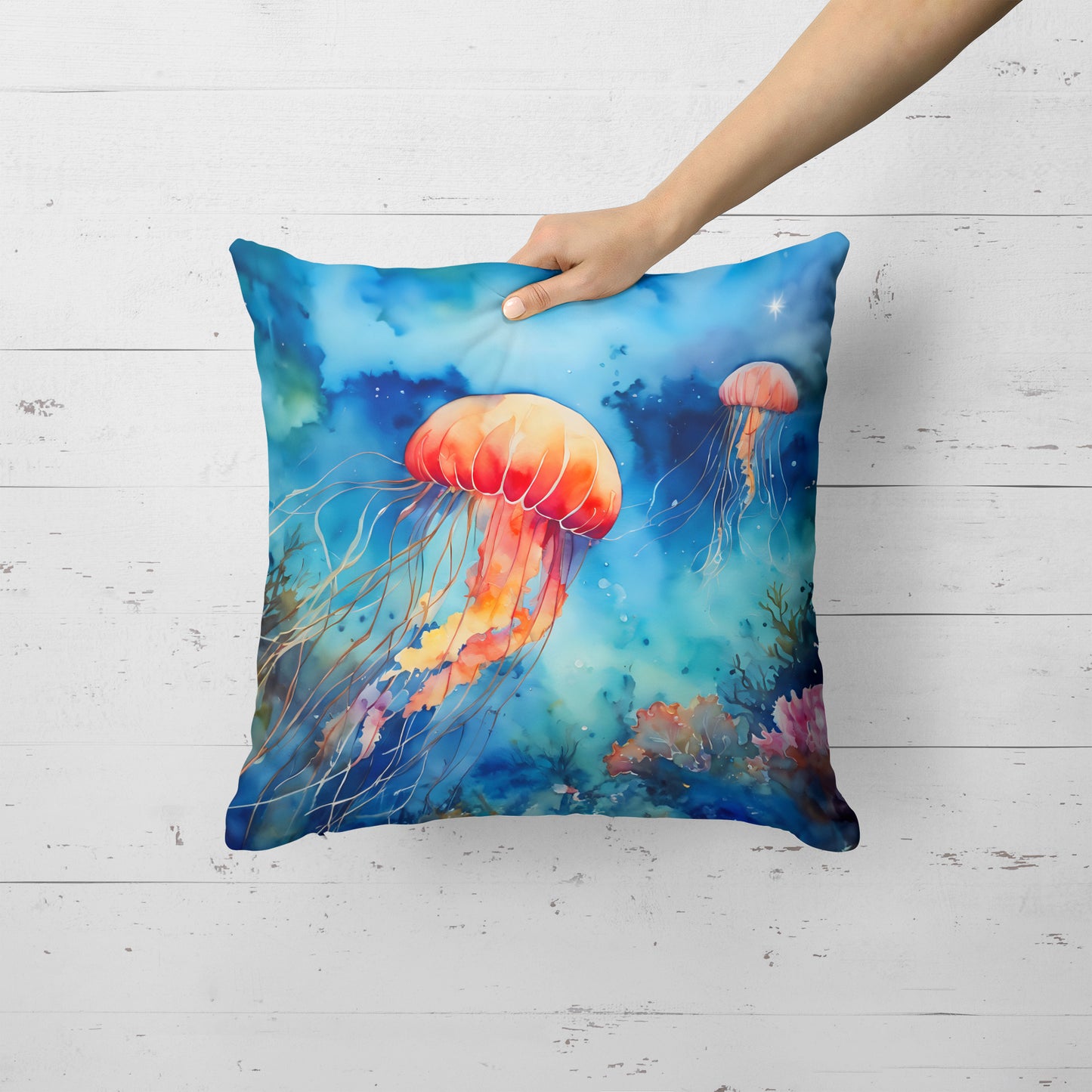 Jellyfish Throw Pillow