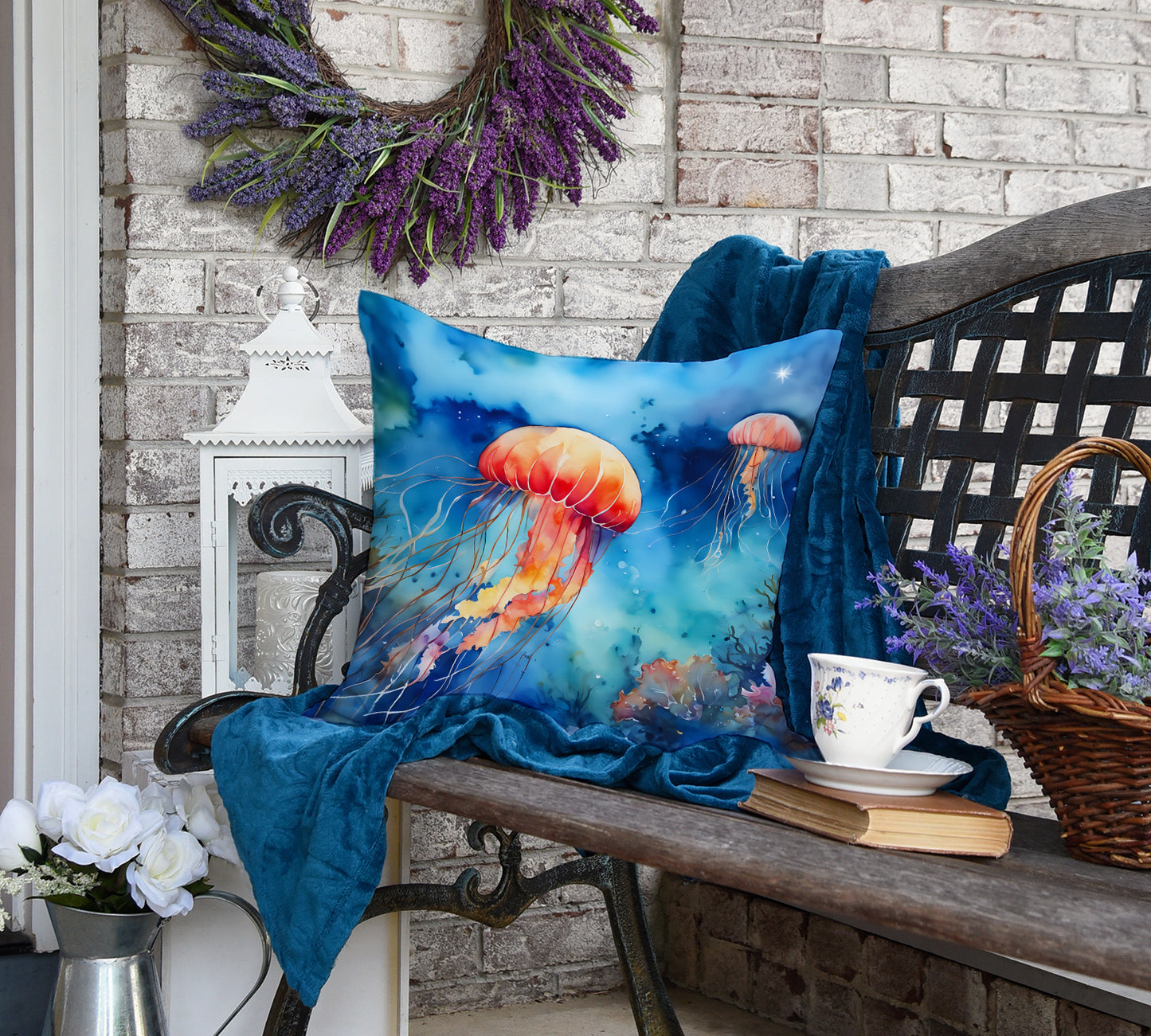 Jellyfish Throw Pillow