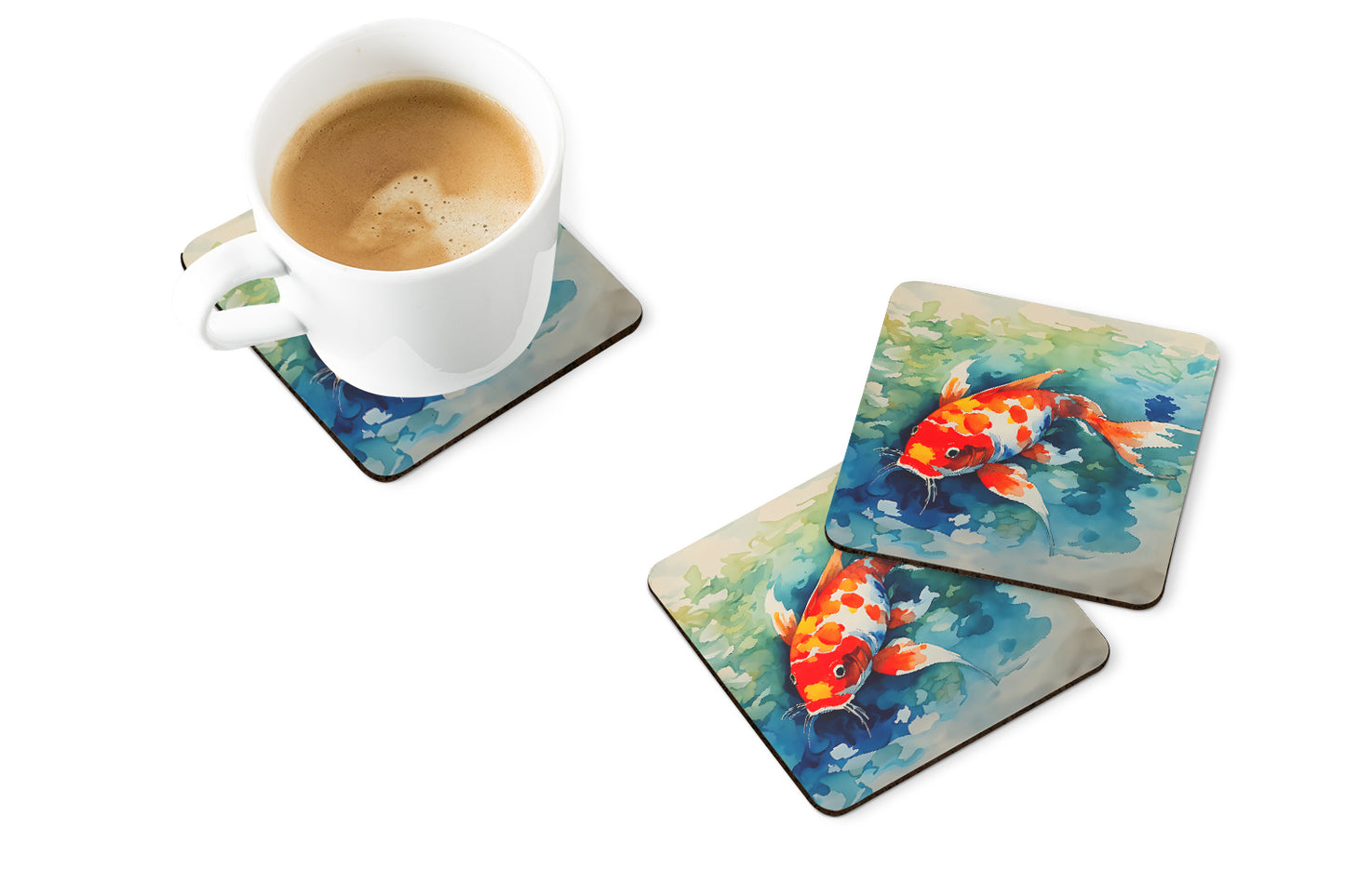 Koi Fish Foam Coasters