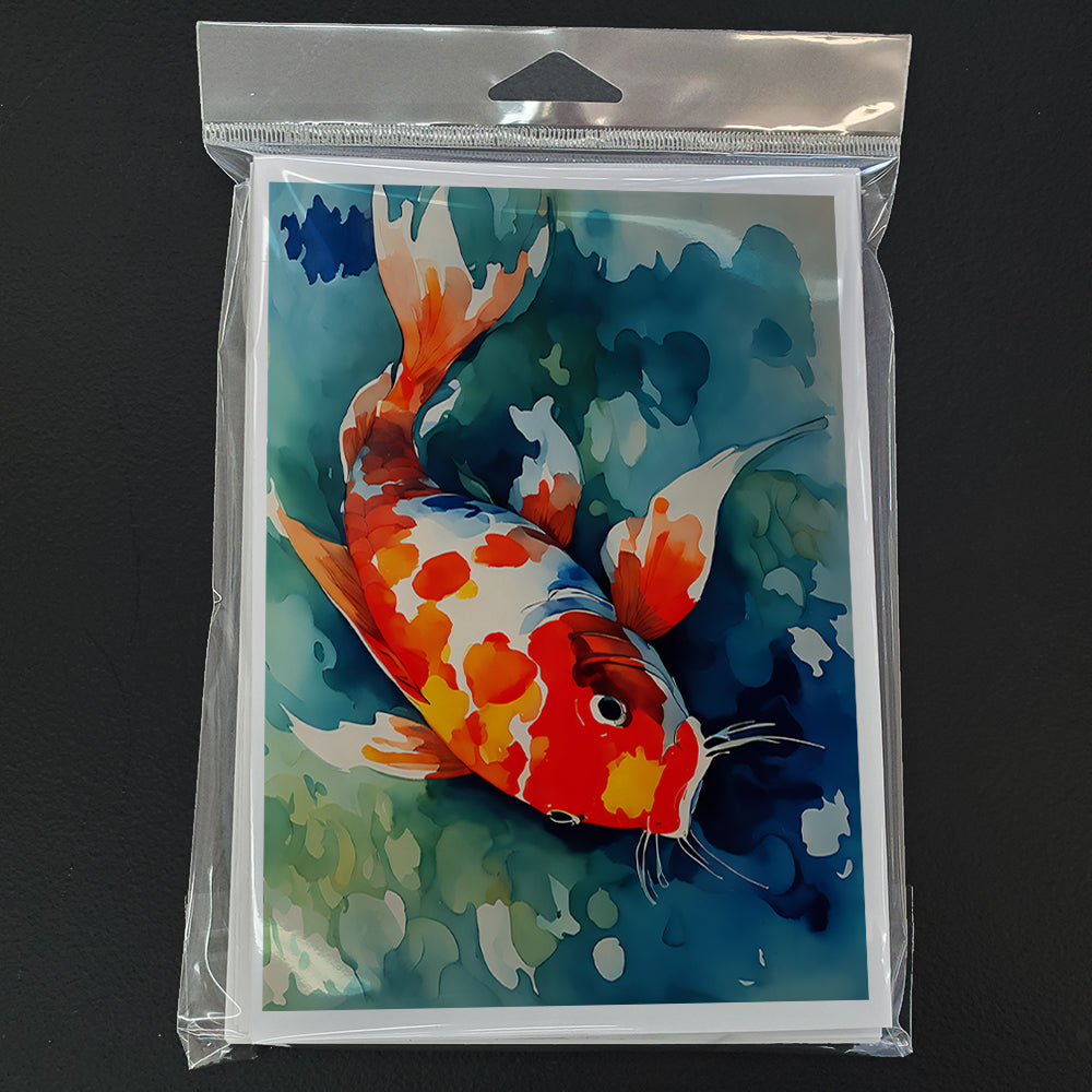 Koi Fish Greeting Cards Pack of 8