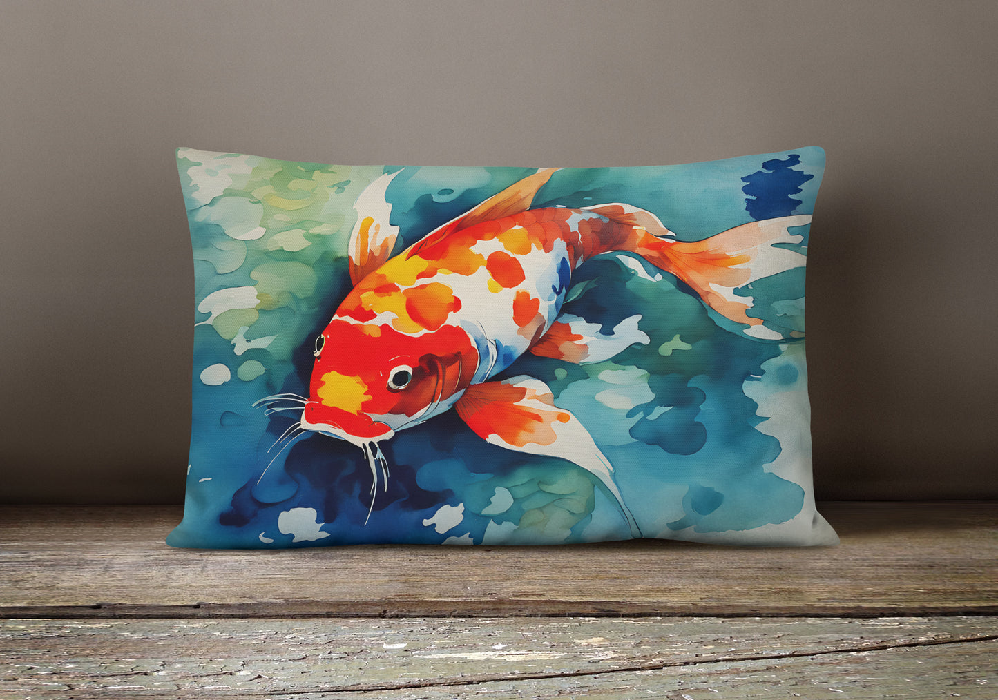 Koi Fish Throw Pillow