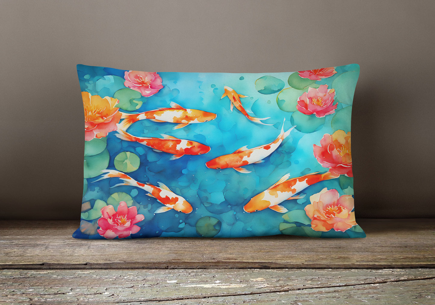 Koi Fish Throw Pillow