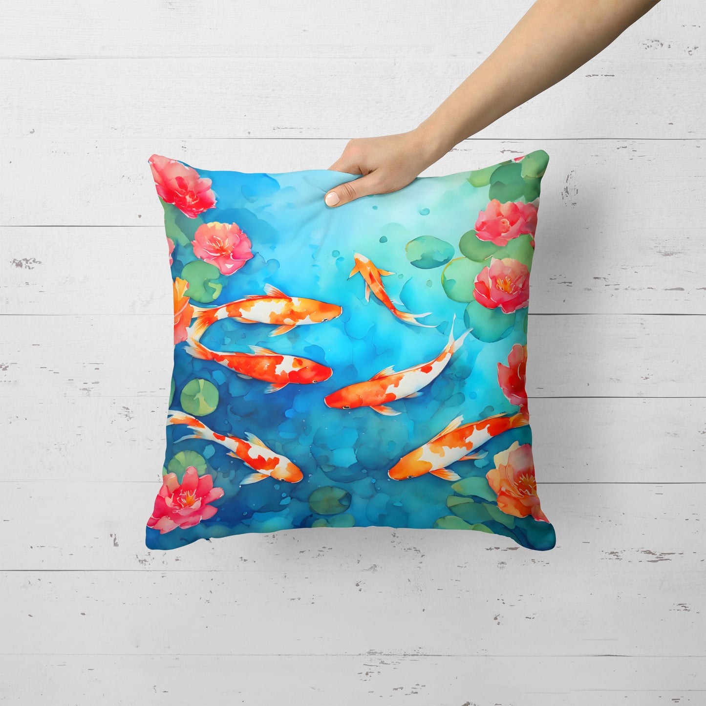 Koi Fish Throw Pillow