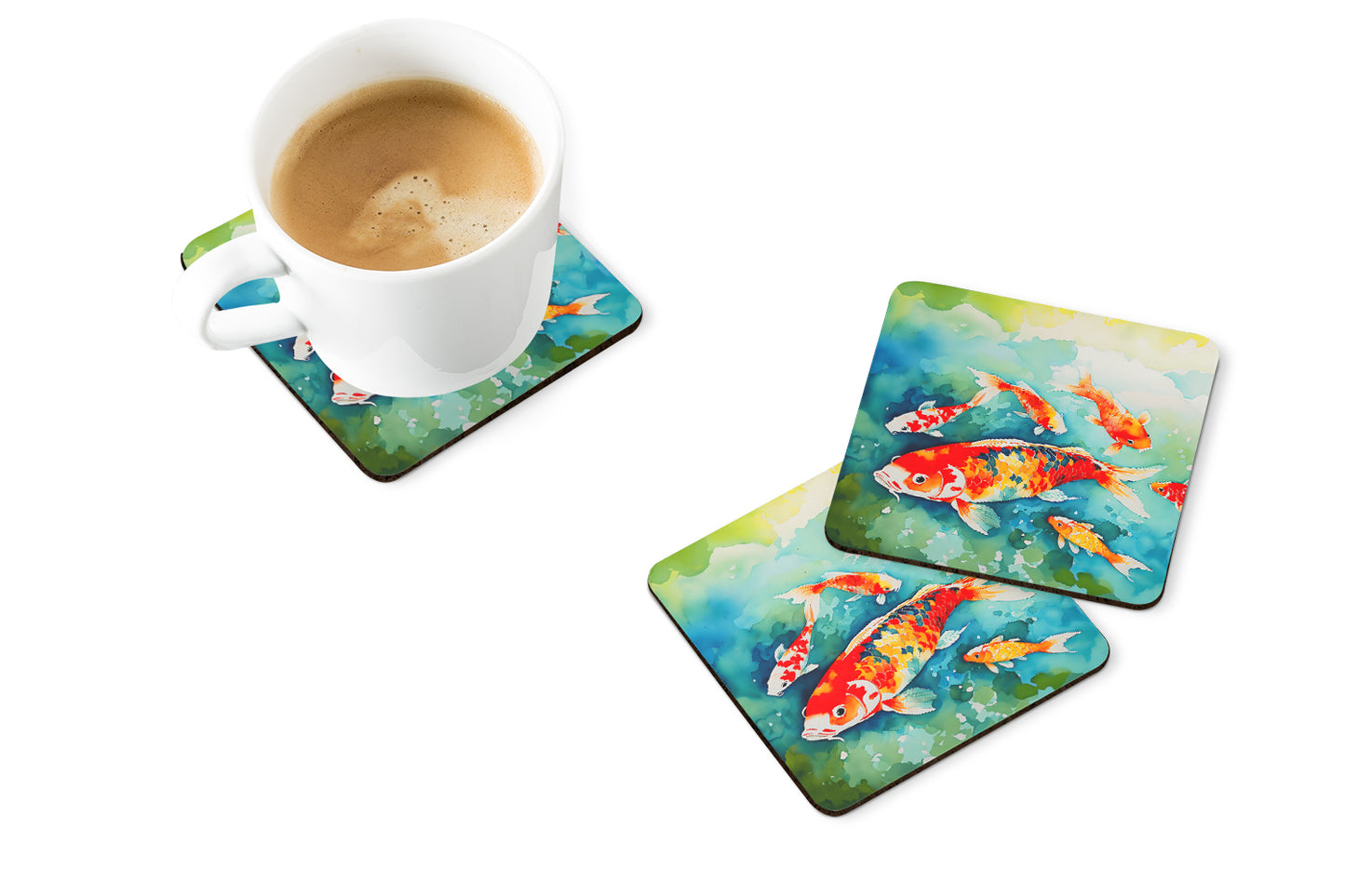 Koi Fish Foam Coasters