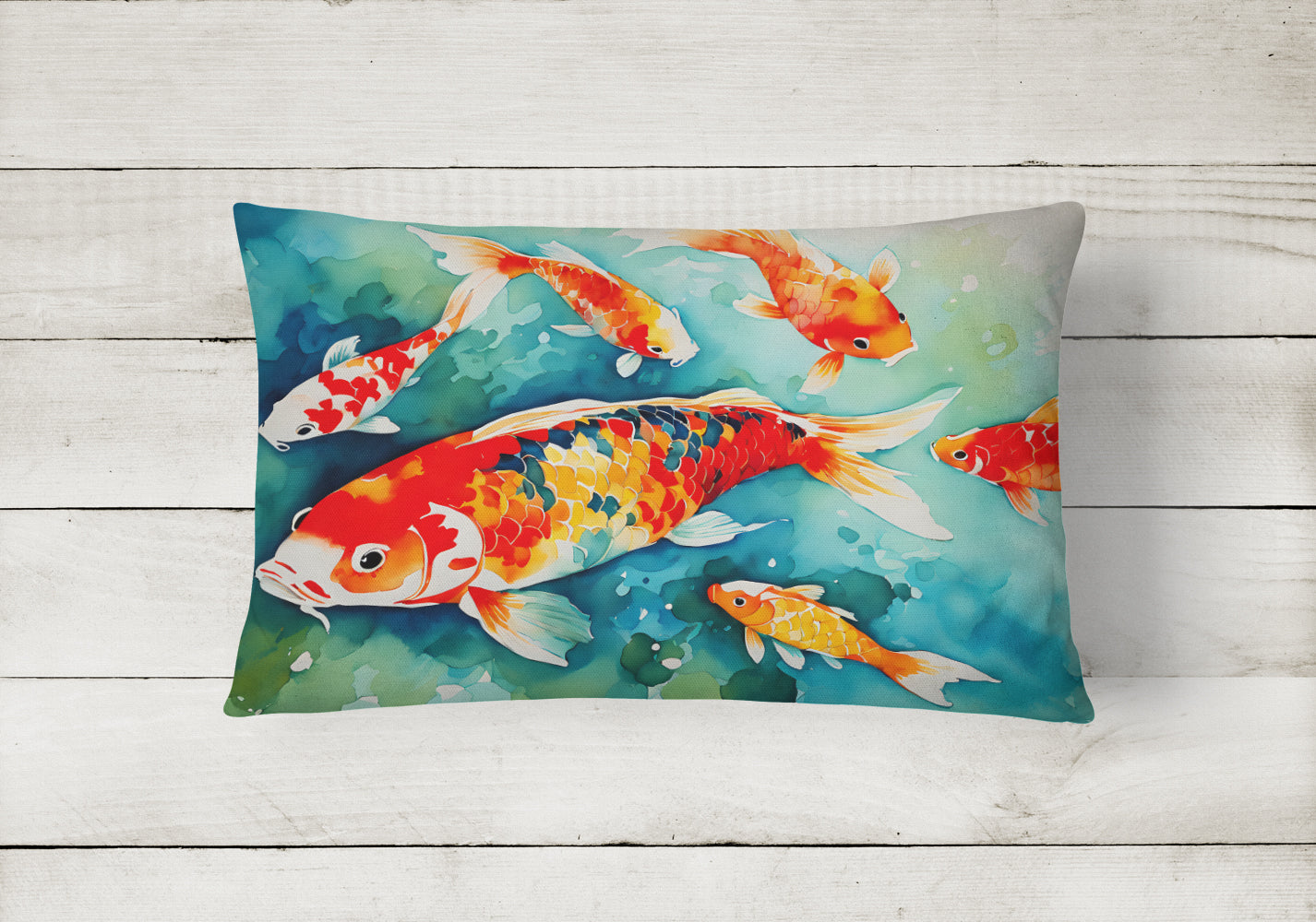 Koi Fish Throw Pillow