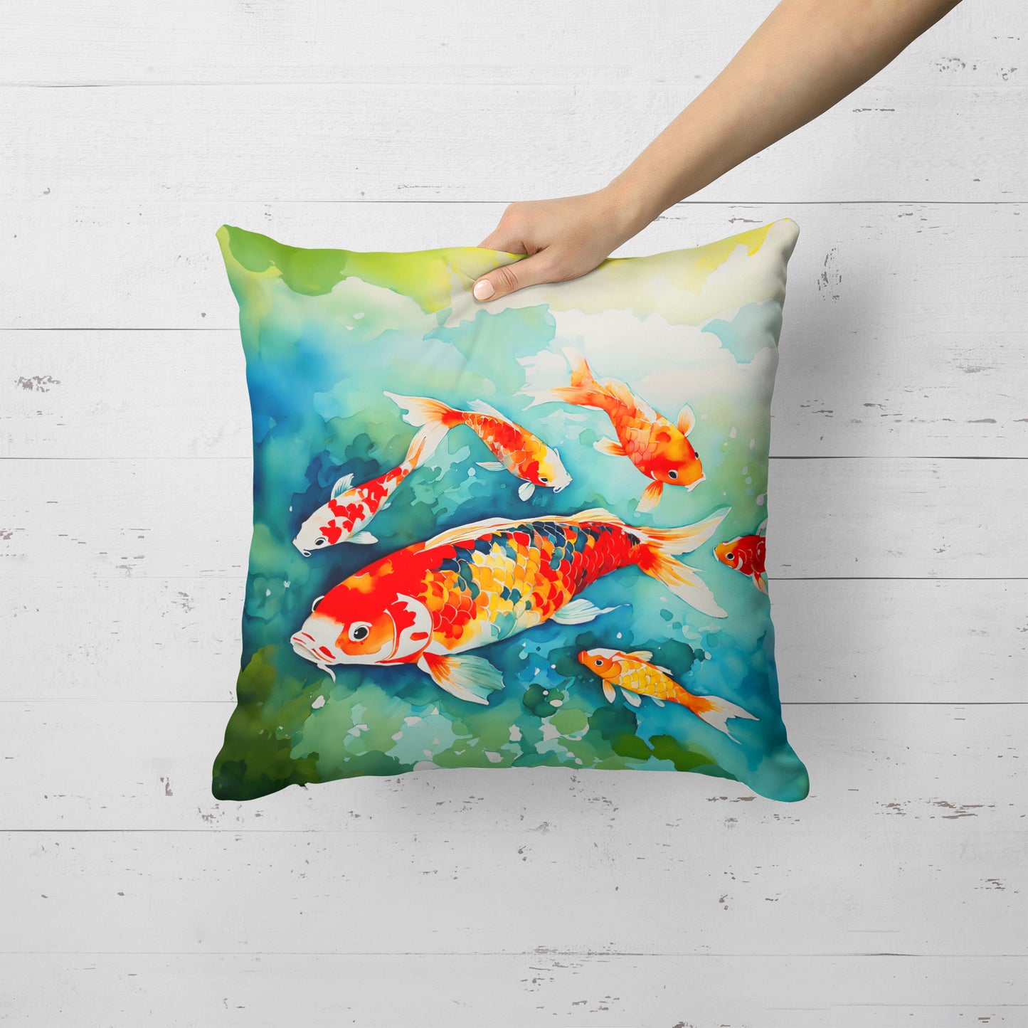 Koi Fish Throw Pillow