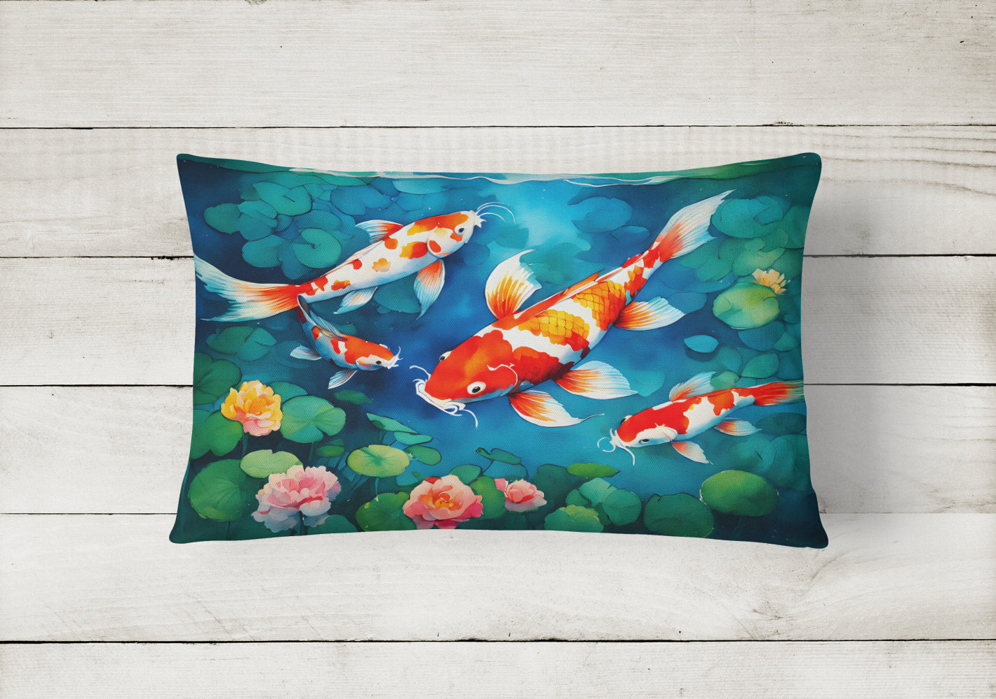 Koi Fish Throw Pillow