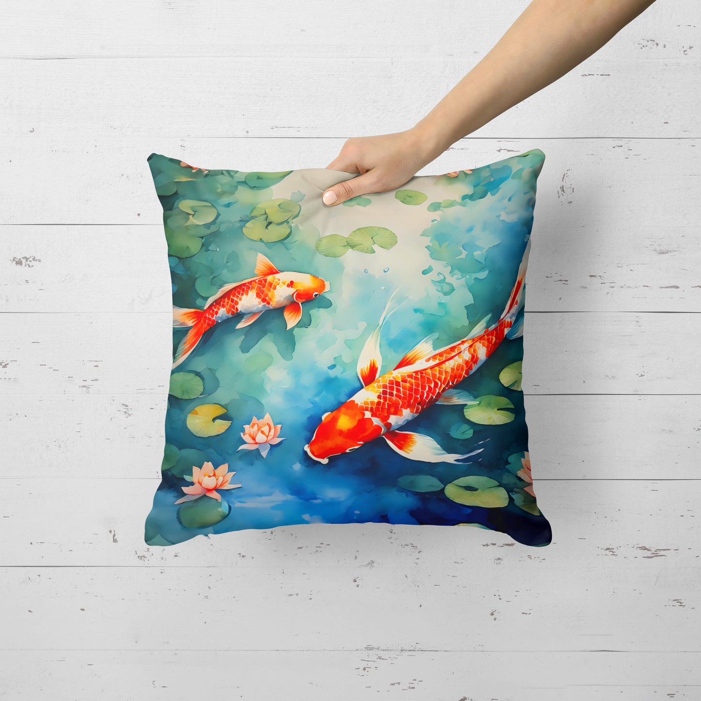 Koi Fish Throw Pillow