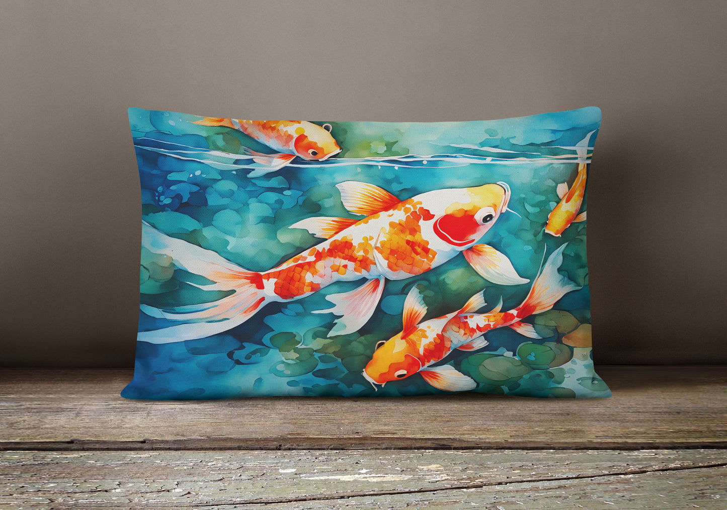 Koi Fish Throw Pillow