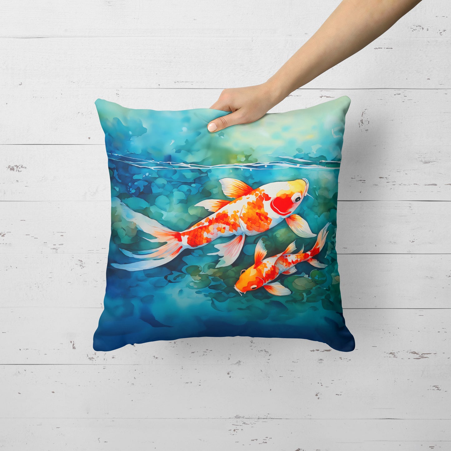 Koi Fish Throw Pillow