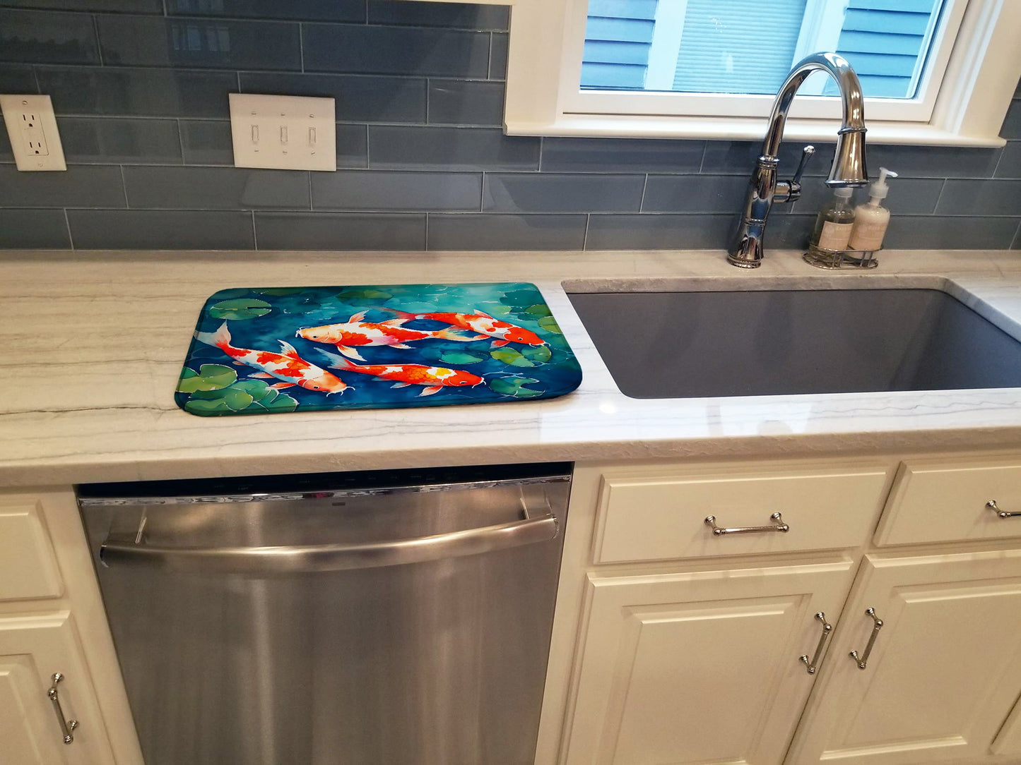Koi Fish Dish Drying Mat