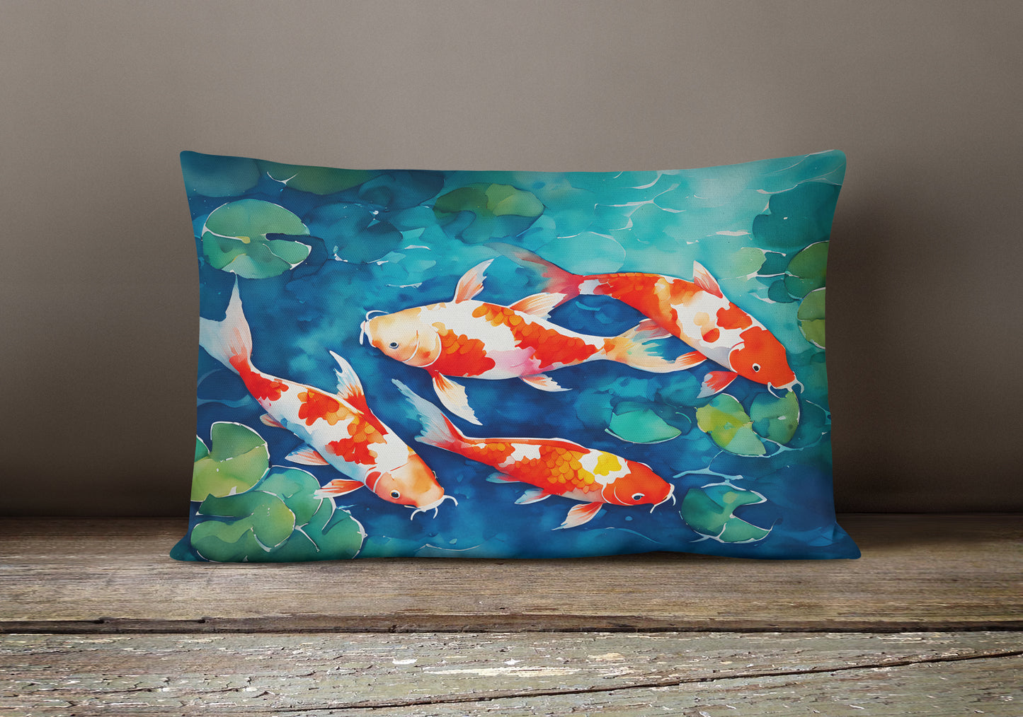 Koi Fish Throw Pillow