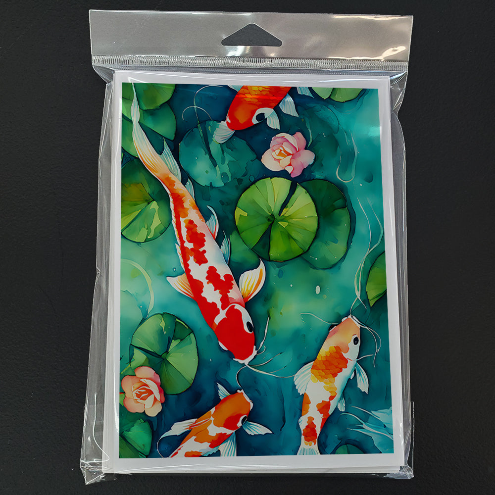 Koi Fish Greeting Cards Pack of 8