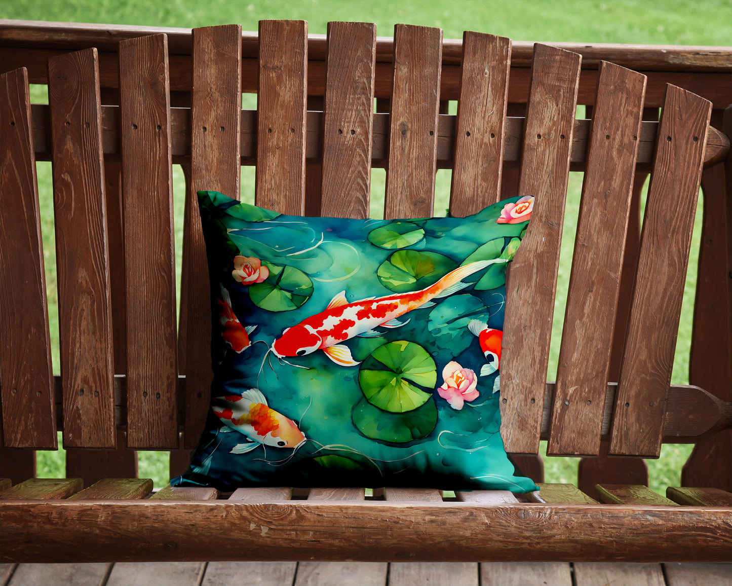 Koi Fish Throw Pillow