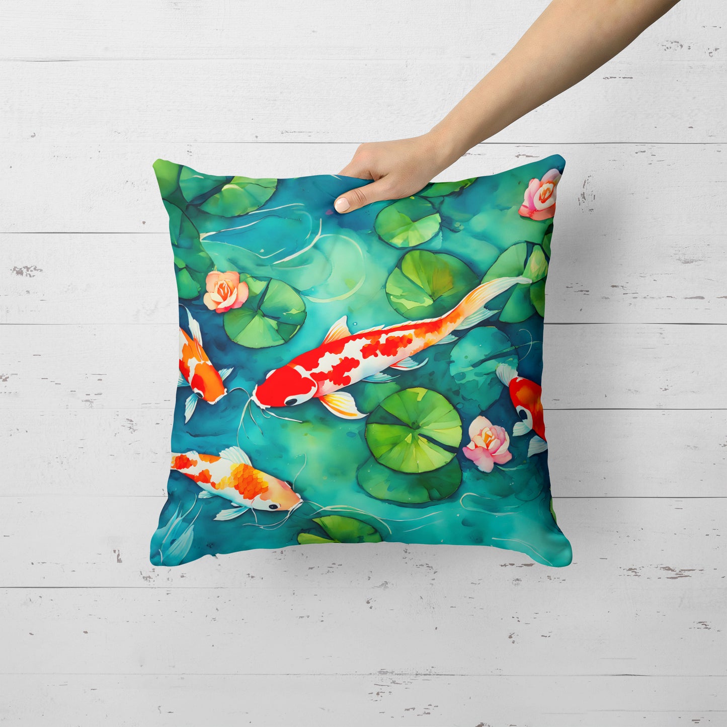 Koi Fish Throw Pillow