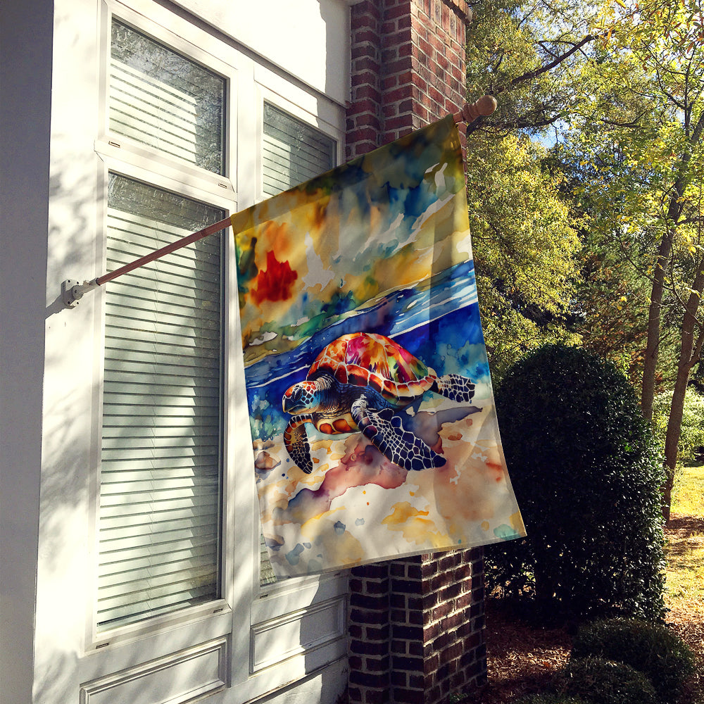 Loggerhead Sea Turtle House Flag