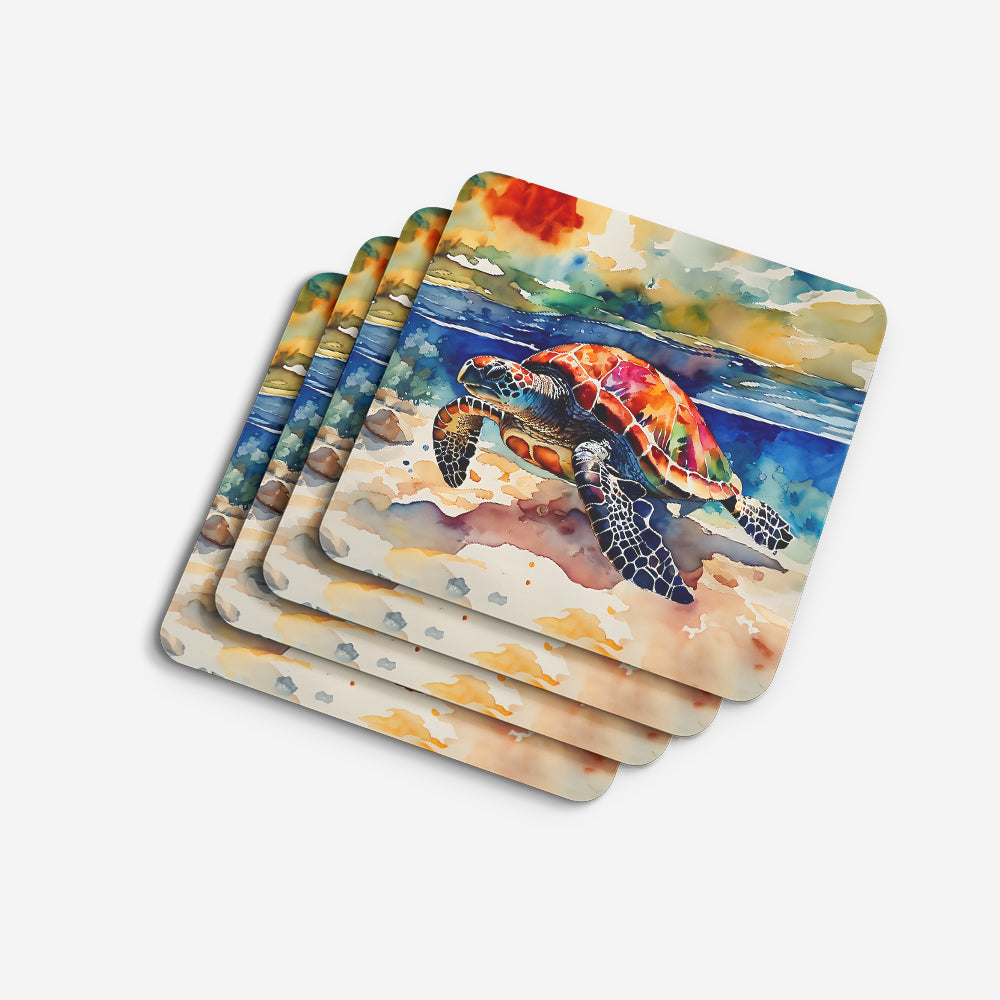 Loggerhead Sea Turtle Foam Coasters