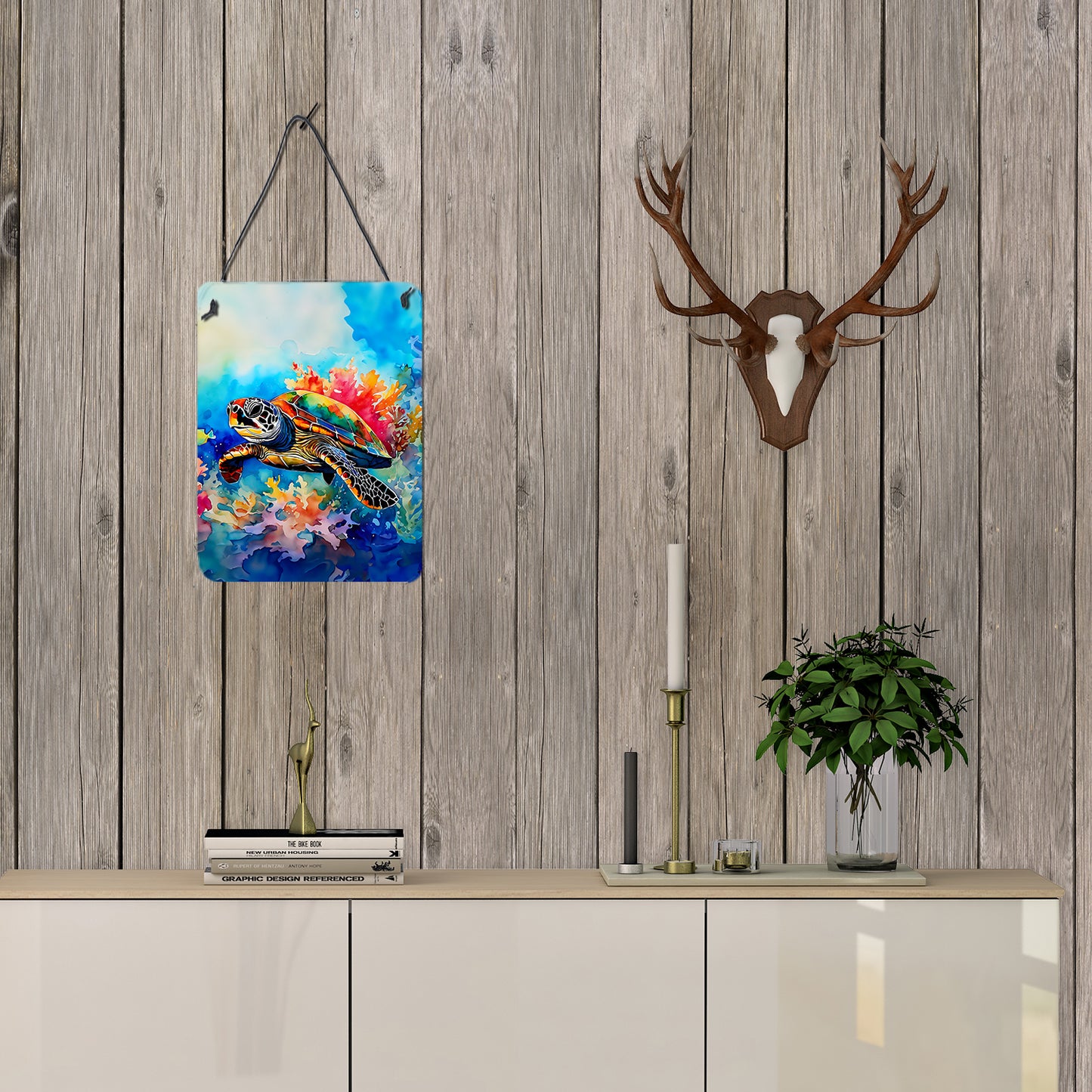 Loggerhead Sea Turtle Wall or Door Hanging Prints