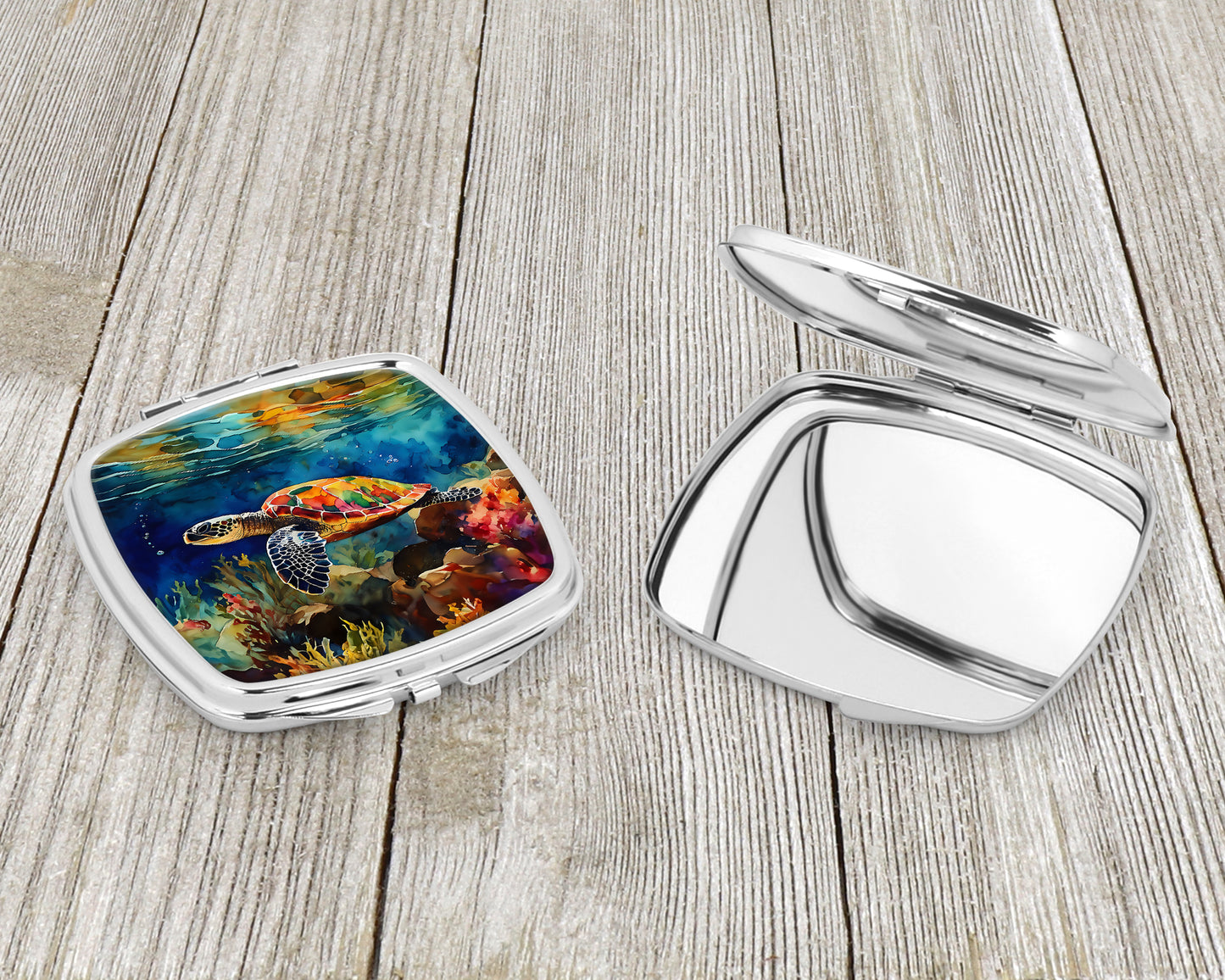 Loggerhead Sea Turtle Compact Mirror