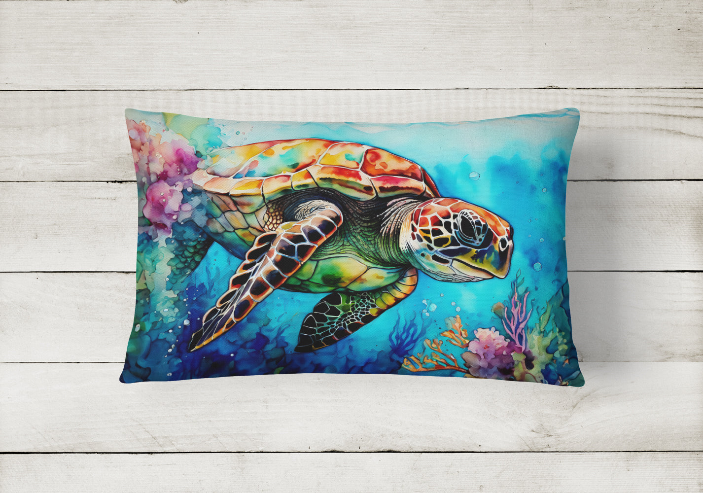 Loggerhead Sea Turtle Throw Pillow